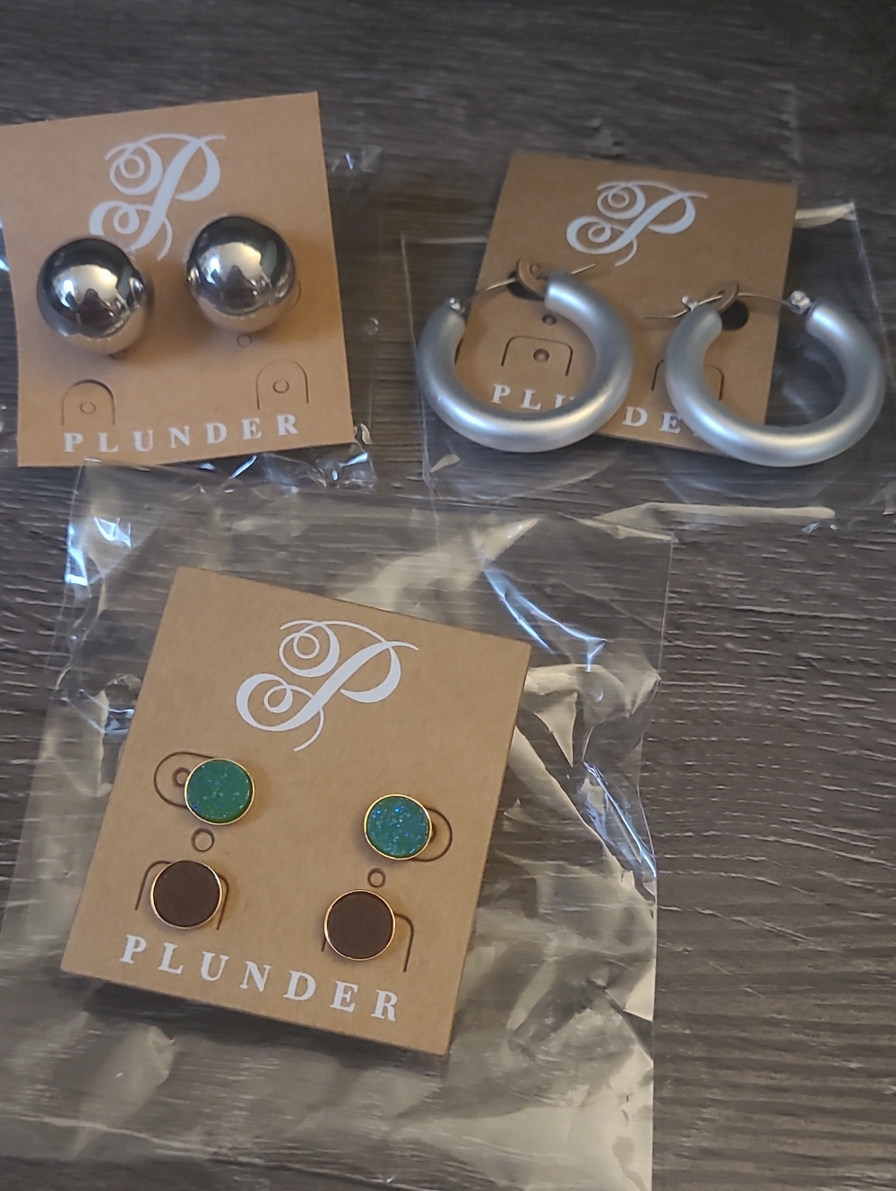 Plunder Earrings - 3 pairs